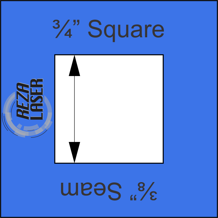 Three Square Inches Square 3/4 Inch - Acrylic Template - I SPY with 3/8 Inch Seam Allowance ...