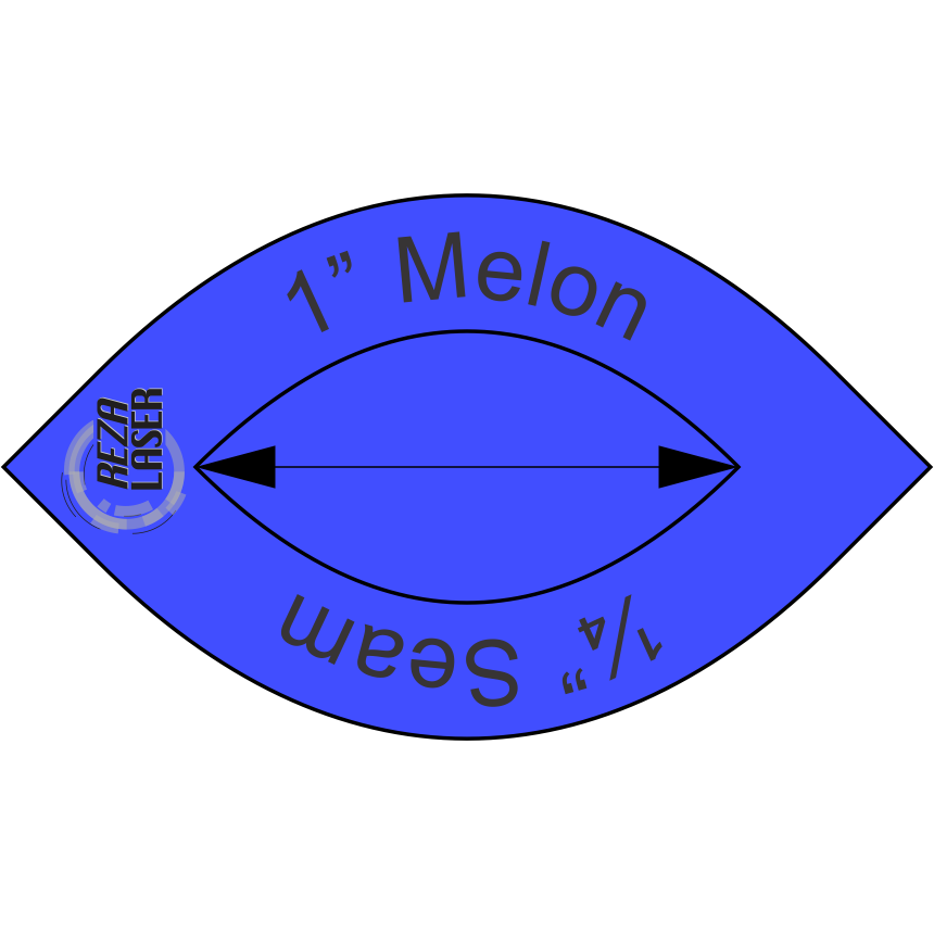 Melon 1 Inch - Acrylic Template - SOLID with 1/4 Inch Seam Allowance ...