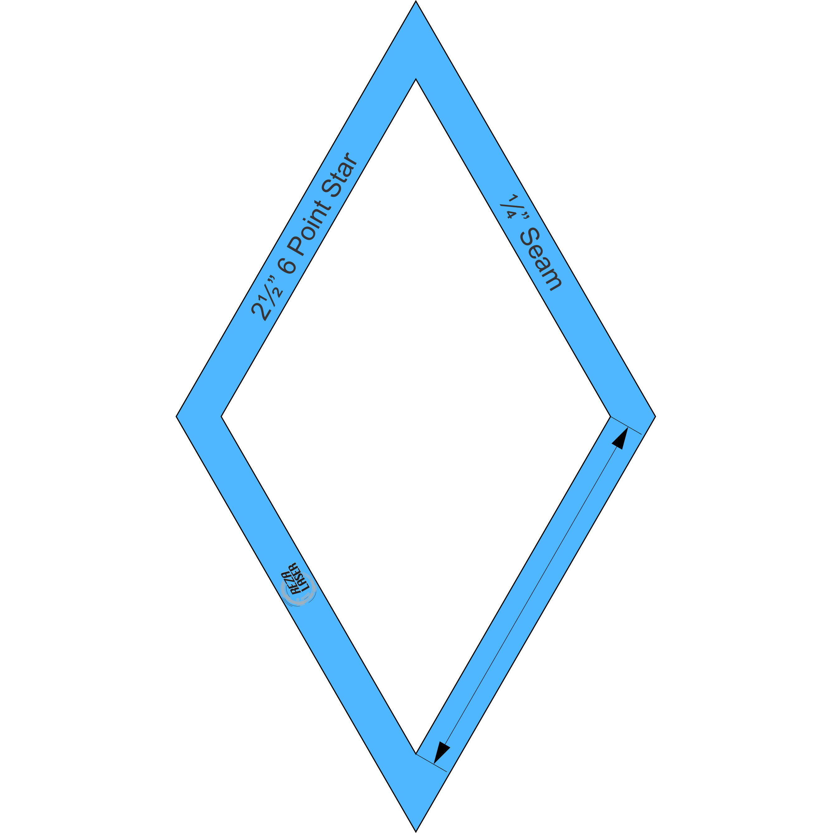 60 Degree Diamond Template Printable