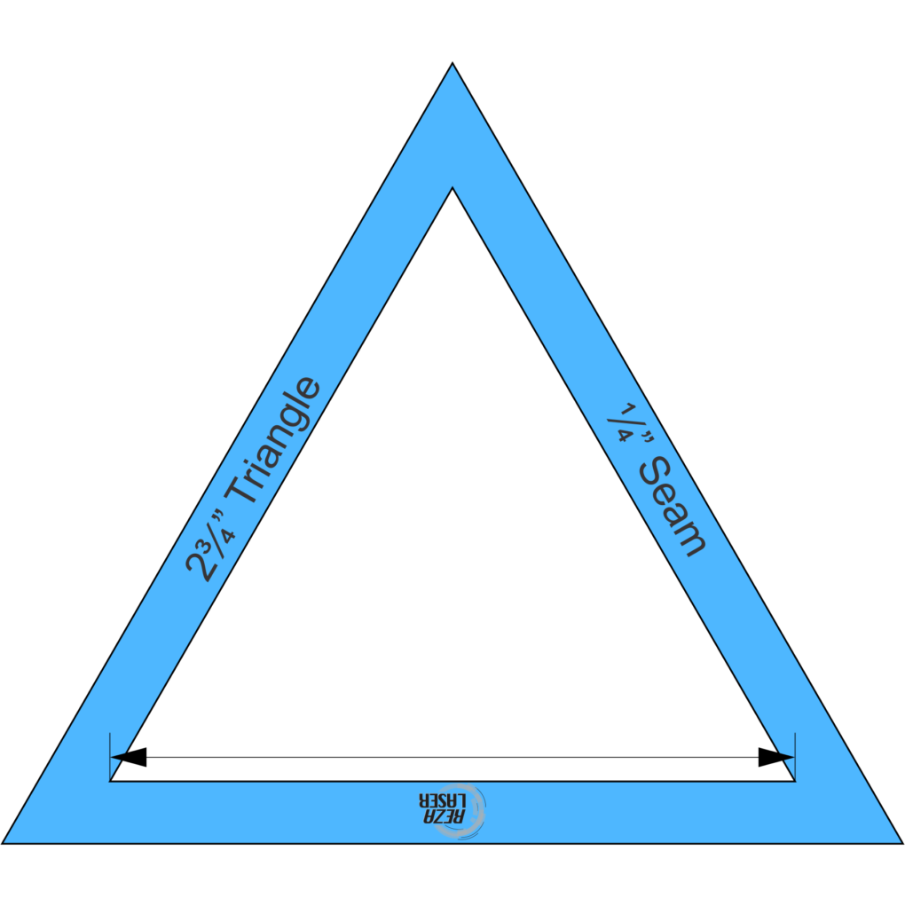 Triangle - (60 Degree) Equilateral - 2 3/4 Inch - Acrylic Template - I ...