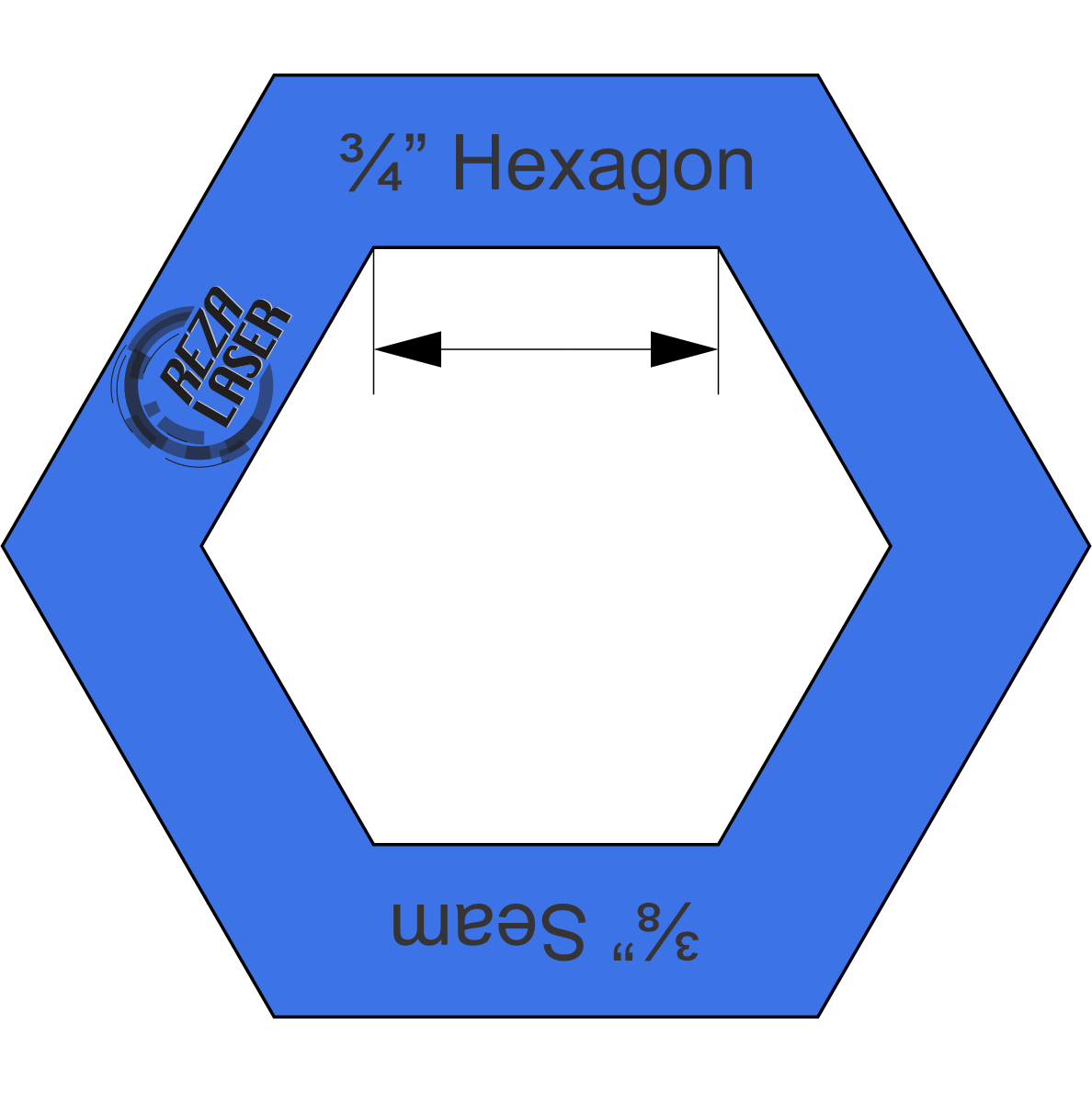 Hexagon 3/4 Inch - Acrylic Template - I SPY with 3/8 Inch Seam ...