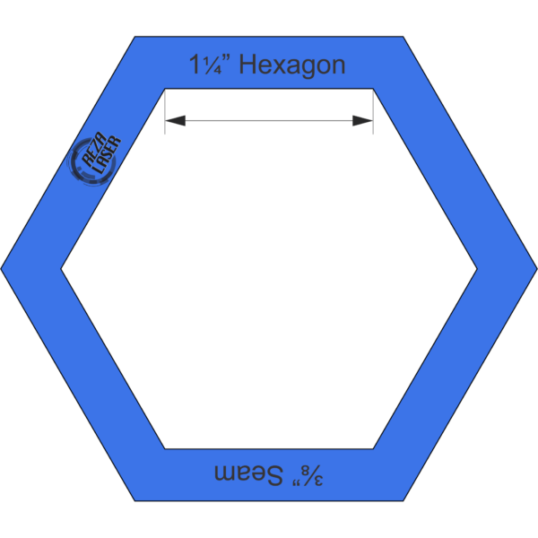 Hexagon 1 1/4 Inch - Acrylic Template - I SPY with 3/8 Inch Seam ...