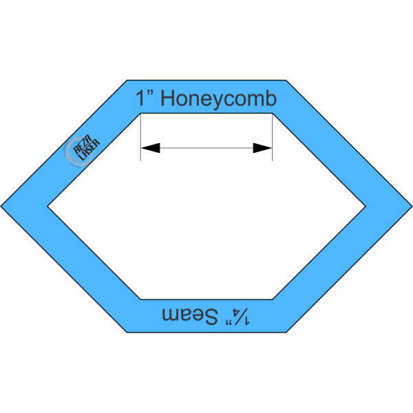 Honeycomb 1" Inch - Acrylic Template - I SPY with ¼" Seam Allowance