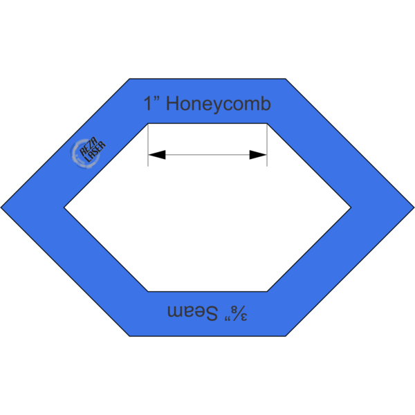 Honeycomb 1" Inch - Acrylic Template - I SPY with ⅜" Seam Allowance