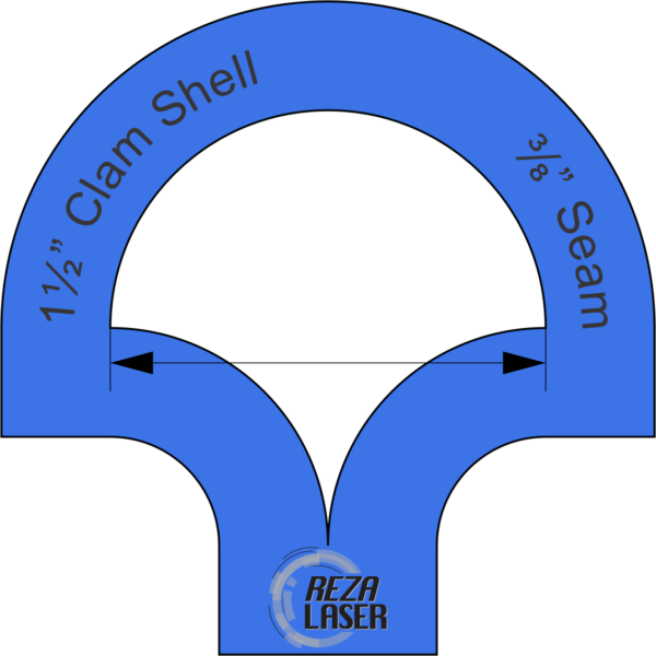 Clam Shell - 1½" Inch - Acrylic Template - I SPY with ⅜" Seam Allowance
