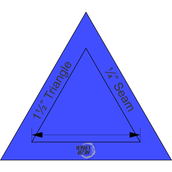 Triangle - (60 Degree) Equilateral - 1½" Inch - Acrylic Template - SOLID with ¼" Seam Allowance