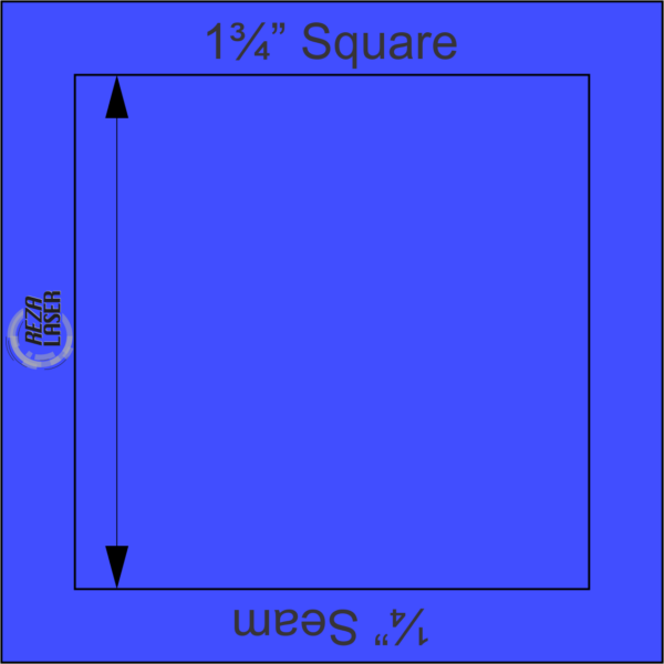 Square 1¾" Inch - Acrylic Template - SOLID with ¼" Seam Allowance