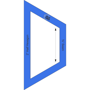 Hexagon Half 2" Inch - Acrylic Template - I SPY with ⅜" Seam Allowance