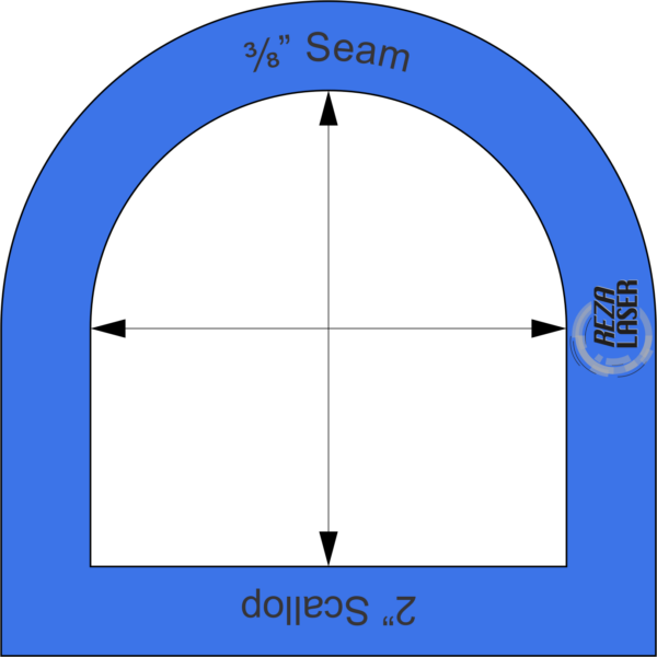 Scallop 2" Inch - Acrylic Template - I SPY with ⅜" Seam Allowance