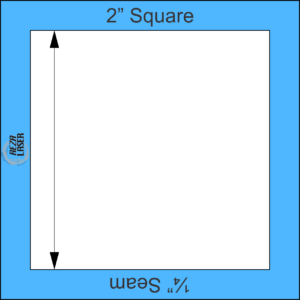 Square 2" Inch - Acrylic Template - I SPY with ¼" Seam Allowance