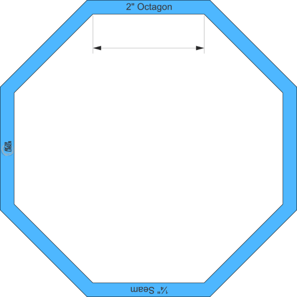 Octagon 2" Inch - Acrylic Template - I SPY with ¼" Seam Allowance