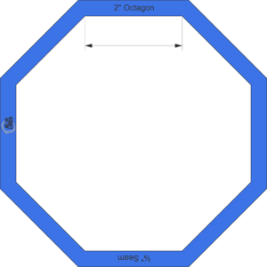 Octagon 2" Inch - Acrylic Template - I SPY with ⅜" Seam Allowance
