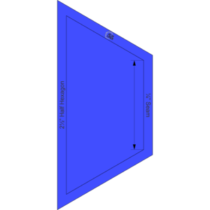 Hexagon Half 2½" Inch - Acrylic Template - SOLID with ¼" Seam Allowance