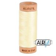 Aurifil - 80wt - Hand Applique Thread - 280 mts - Colour 2110 Light Lemon