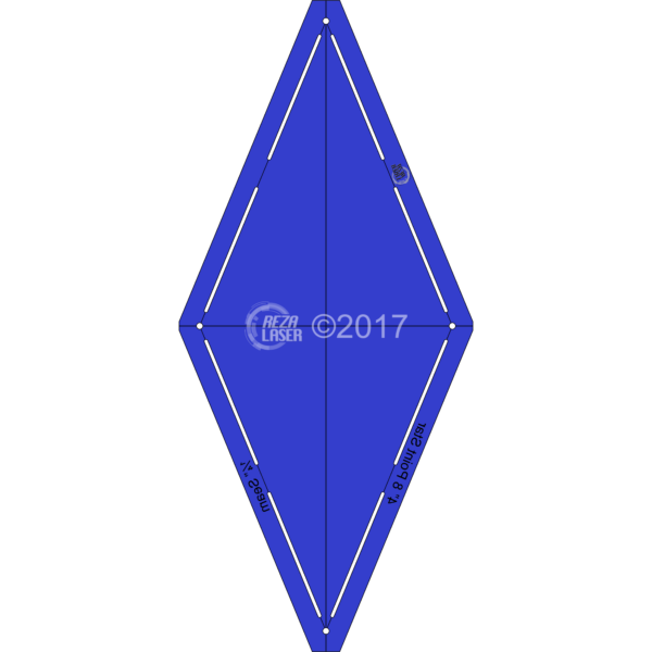 Diamond - (45 Degree) 8 Point Star - 4 Inch - Acrylic Template ...